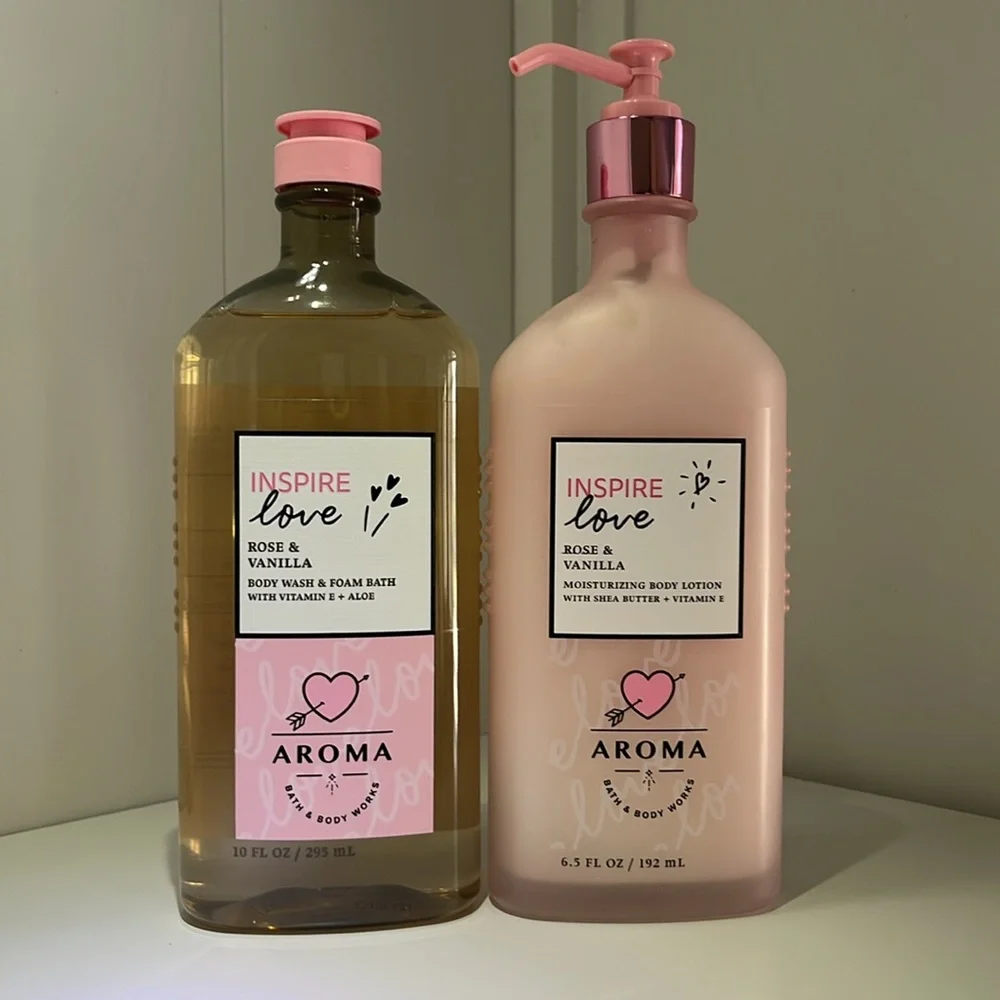 ROSE & VANILLA AROMATHERAPY FOAM BATH & BODY LOTION-NEW